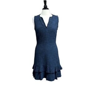 Rebecca Taylor Navy Sleeveless A-Line Dress Size 8